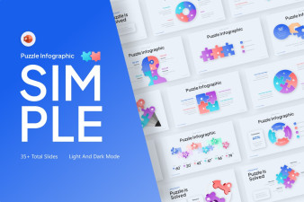 Simple Puzzle Infographic PowerPoint Template